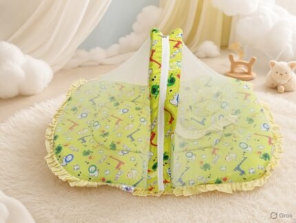 Baby Matress with Mosquito net & Pillow (Premium)